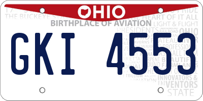OH license plate GKI4553