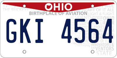 OH license plate GKI4564