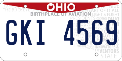 OH license plate GKI4569