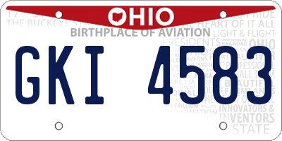 OH license plate GKI4583