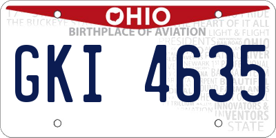 OH license plate GKI4635
