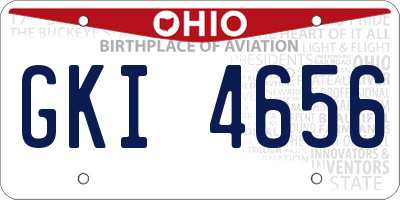 OH license plate GKI4656