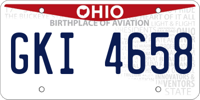 OH license plate GKI4658
