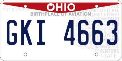 OH license plate GKI4663