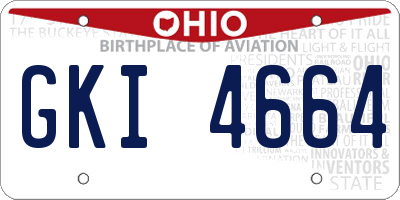 OH license plate GKI4664