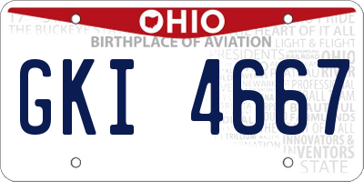 OH license plate GKI4667