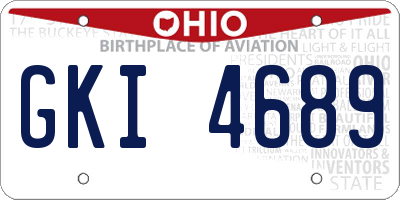 OH license plate GKI4689
