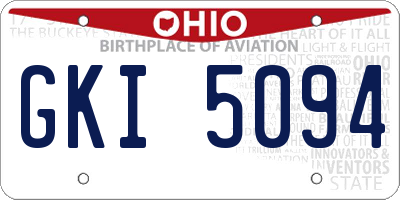 OH license plate GKI5094
