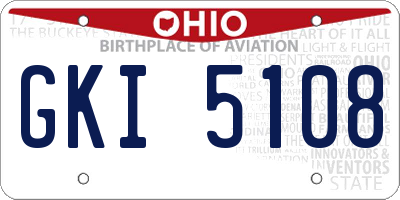 OH license plate GKI5108