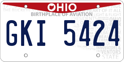 OH license plate GKI5424