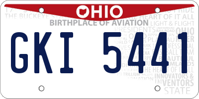 OH license plate GKI5441
