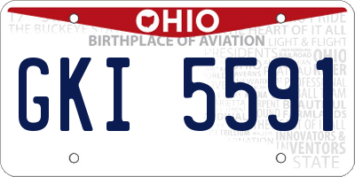 OH license plate GKI5591