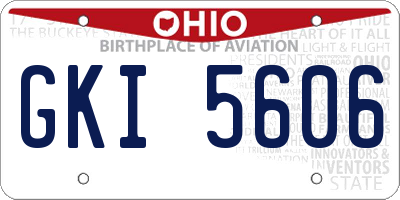 OH license plate GKI5606
