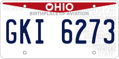 OH license plate GKI6273