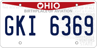 OH license plate GKI6369