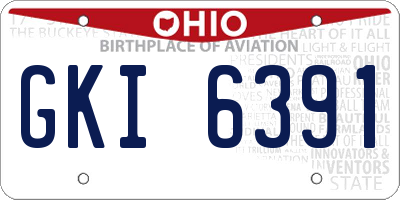 OH license plate GKI6391