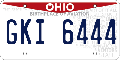 OH license plate GKI6444