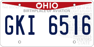 OH license plate GKI6516