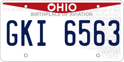 OH license plate GKI6563