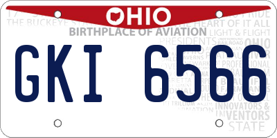 OH license plate GKI6566