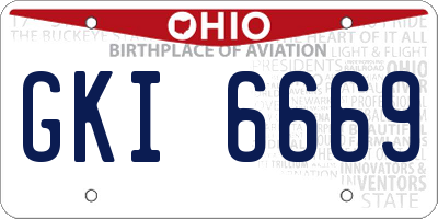 OH license plate GKI6669