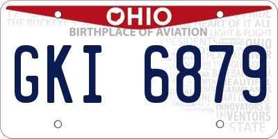 OH license plate GKI6879