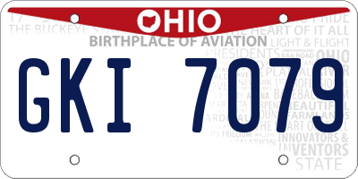 OH license plate GKI7079