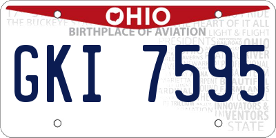 OH license plate GKI7595