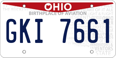 OH license plate GKI7661