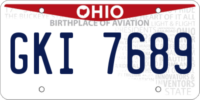 OH license plate GKI7689