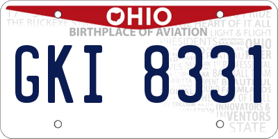OH license plate GKI8331