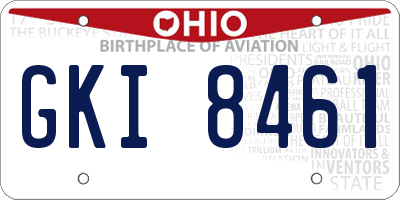OH license plate GKI8461