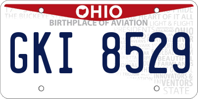 OH license plate GKI8529