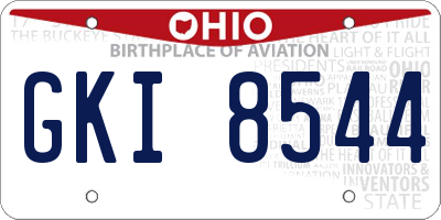 OH license plate GKI8544