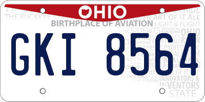 OH license plate GKI8564