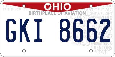 OH license plate GKI8662
