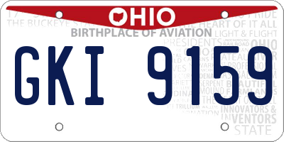 OH license plate GKI9159