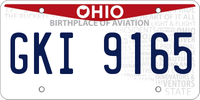 OH license plate GKI9165