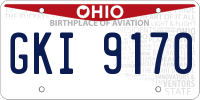 OH license plate GKI9170