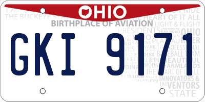 OH license plate GKI9171