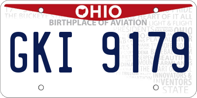 OH license plate GKI9179