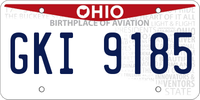 OH license plate GKI9185