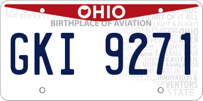 OH license plate GKI9271