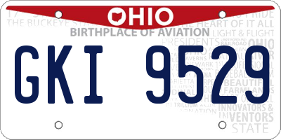 OH license plate GKI9529