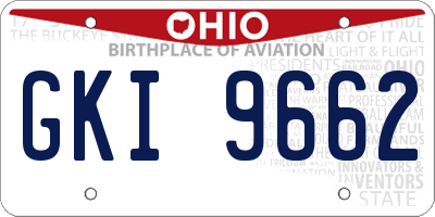 OH license plate GKI9662