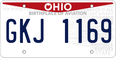 OH license plate GKJ1169