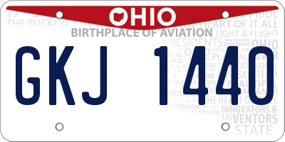OH license plate GKJ1440