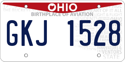 OH license plate GKJ1528