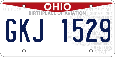 OH license plate GKJ1529