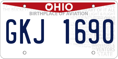 OH license plate GKJ1690